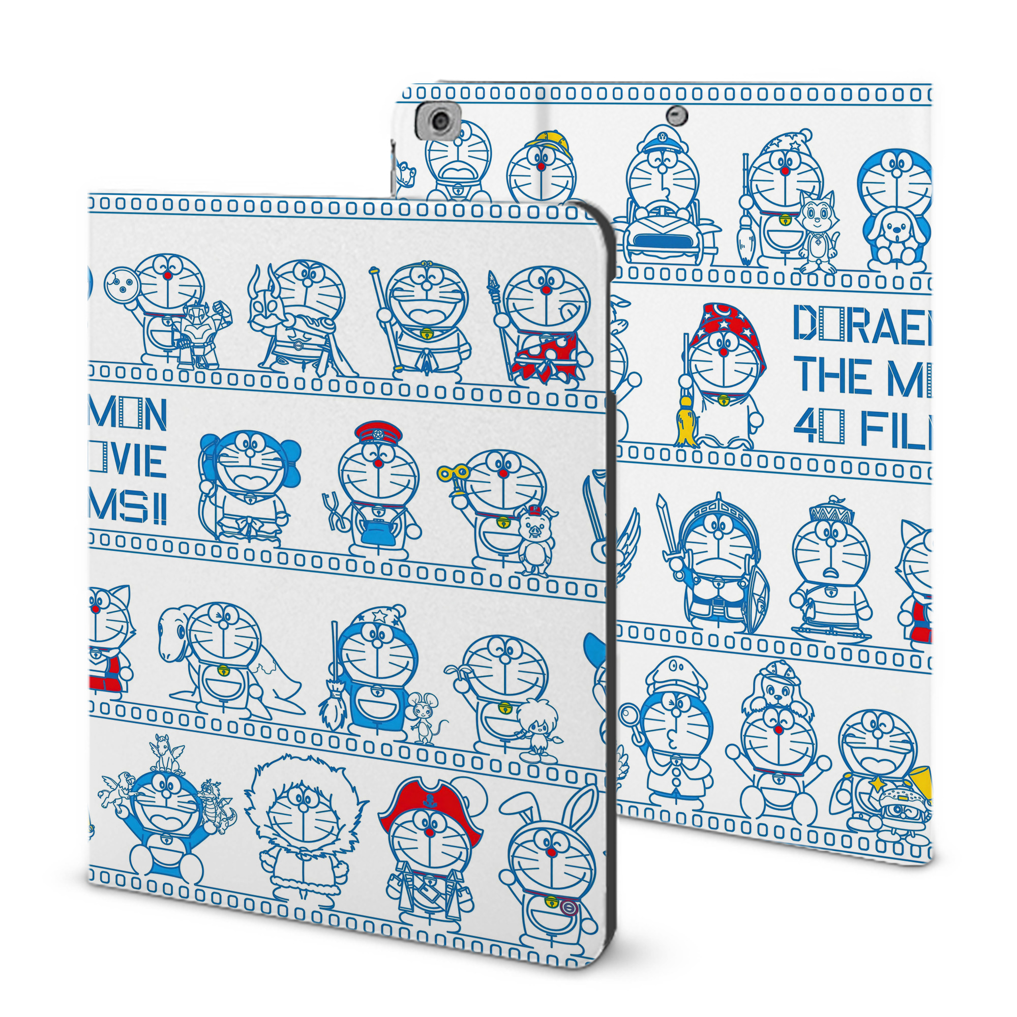 （画像用） ドラえもん Doraemon IPad ケース ブック型 PUレザー TPU 耐衝撃 軽量 薄型 ペン収納なし 全面保護 IPad 各モデル対応